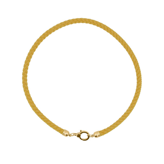 Collana girocollo Rue Des Mille Charm Bar in tessuto giallo MISURA UNICA