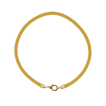 Collana girocollo Rue Des Mille Charm Bar in tessuto giallo MISURA UNICA