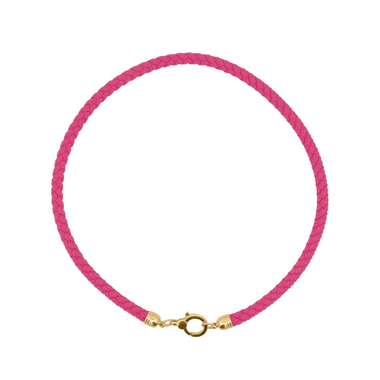Collana girocollo Rue Des Mille Charm Bar in tessuto fucsia MISURA UNICA
