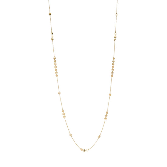Collana lunga Rue Des Mille in argento dorato con medaglie