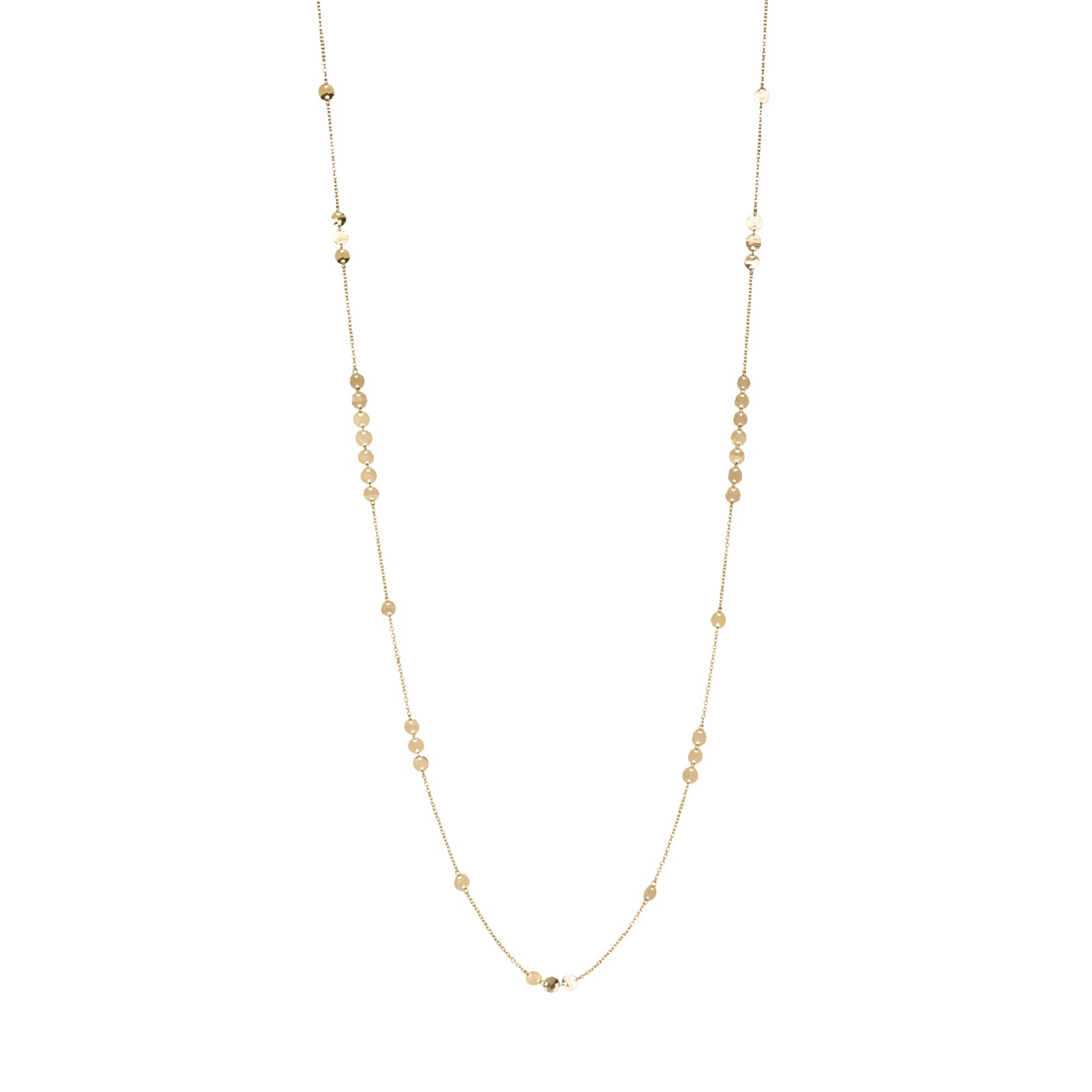 Collana lunga Rue Des Mille in argento dorato con medaglie