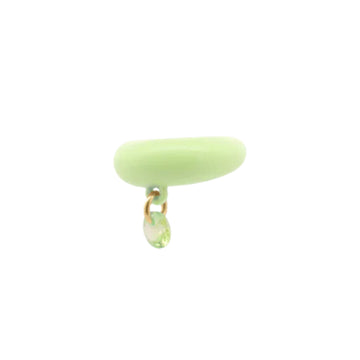 Earcuff Rue Des Mille smaltato rordesa con zircone colorato