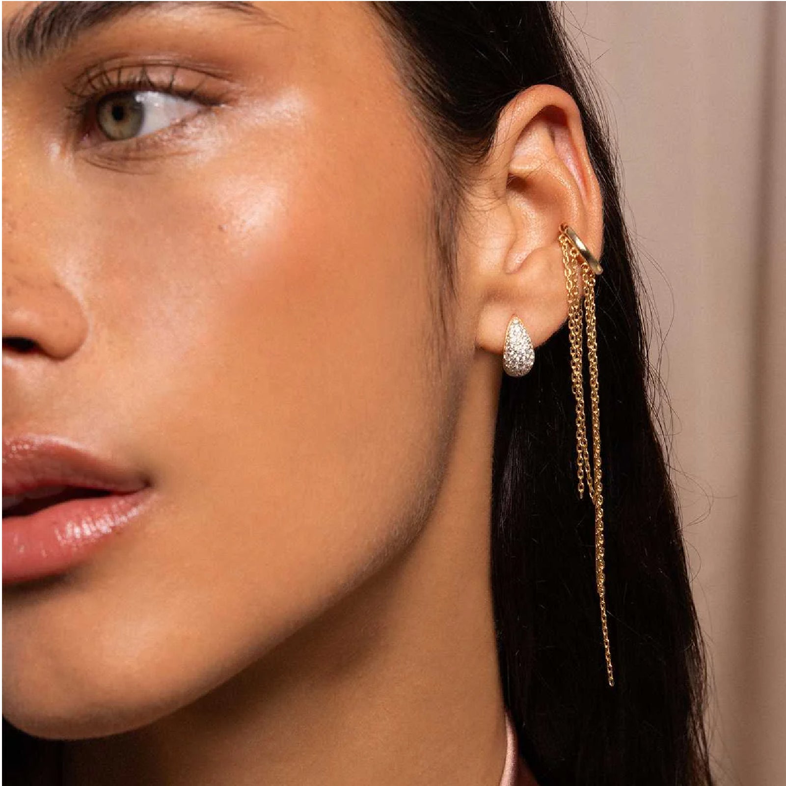 Earcuff Rue Des Mille in argento 925 con galvanica oro R.EARZ026M1AU