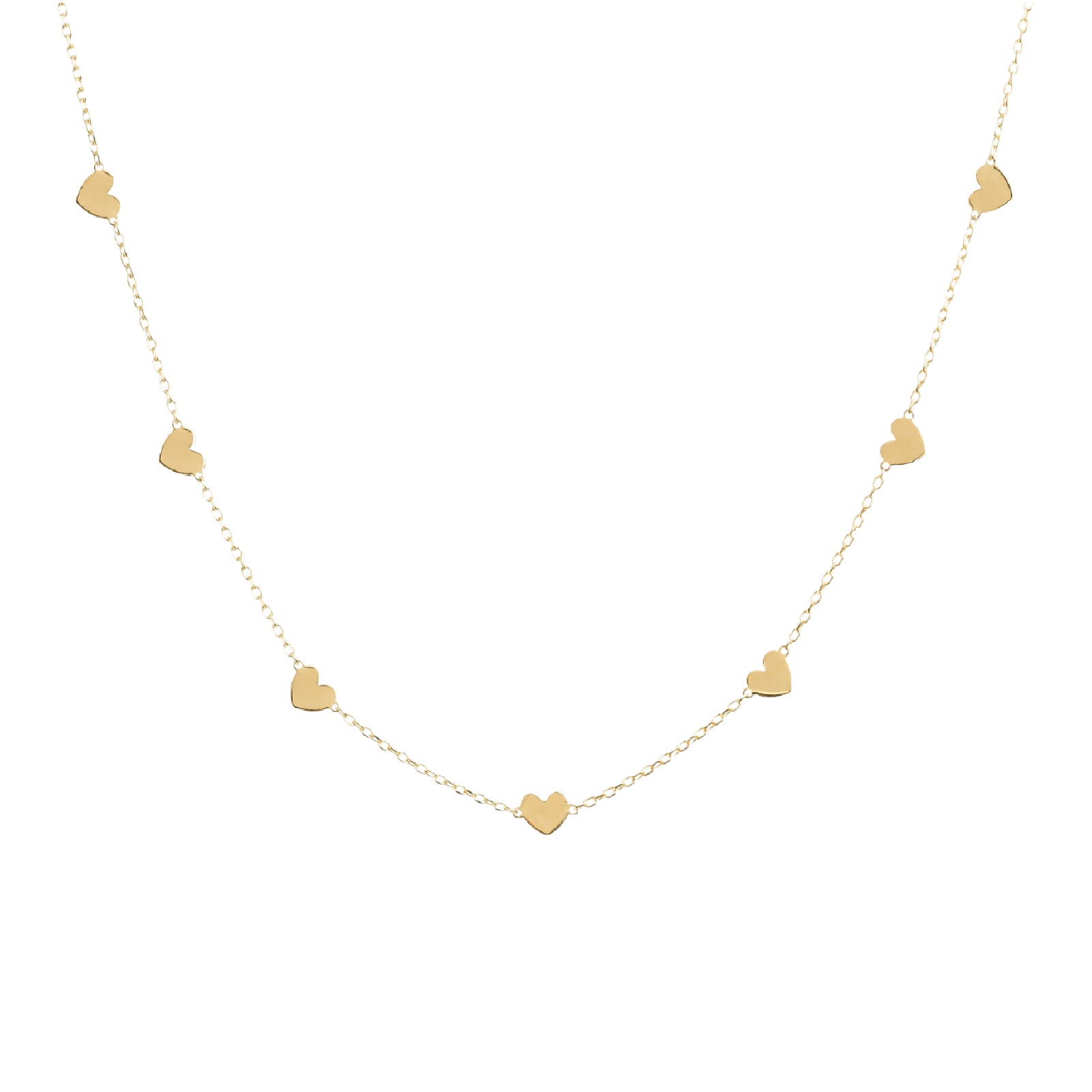 Collana donna Rue Des Mille in argento dorato con cuoricini MISURA UNICA