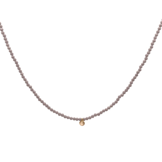 Collana Rue Des Mille fila di zirconi e punto luce marrone MISURA UNICA