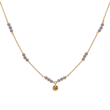 Collana Rue Des Mille argento e zirconi milky sferici marroni MISURA UNICA