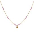 Collana Rue Des Mille argento con zirconi milky sferici rosa