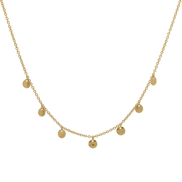 Collana Rue Des Mille in argento dorato con medagliette