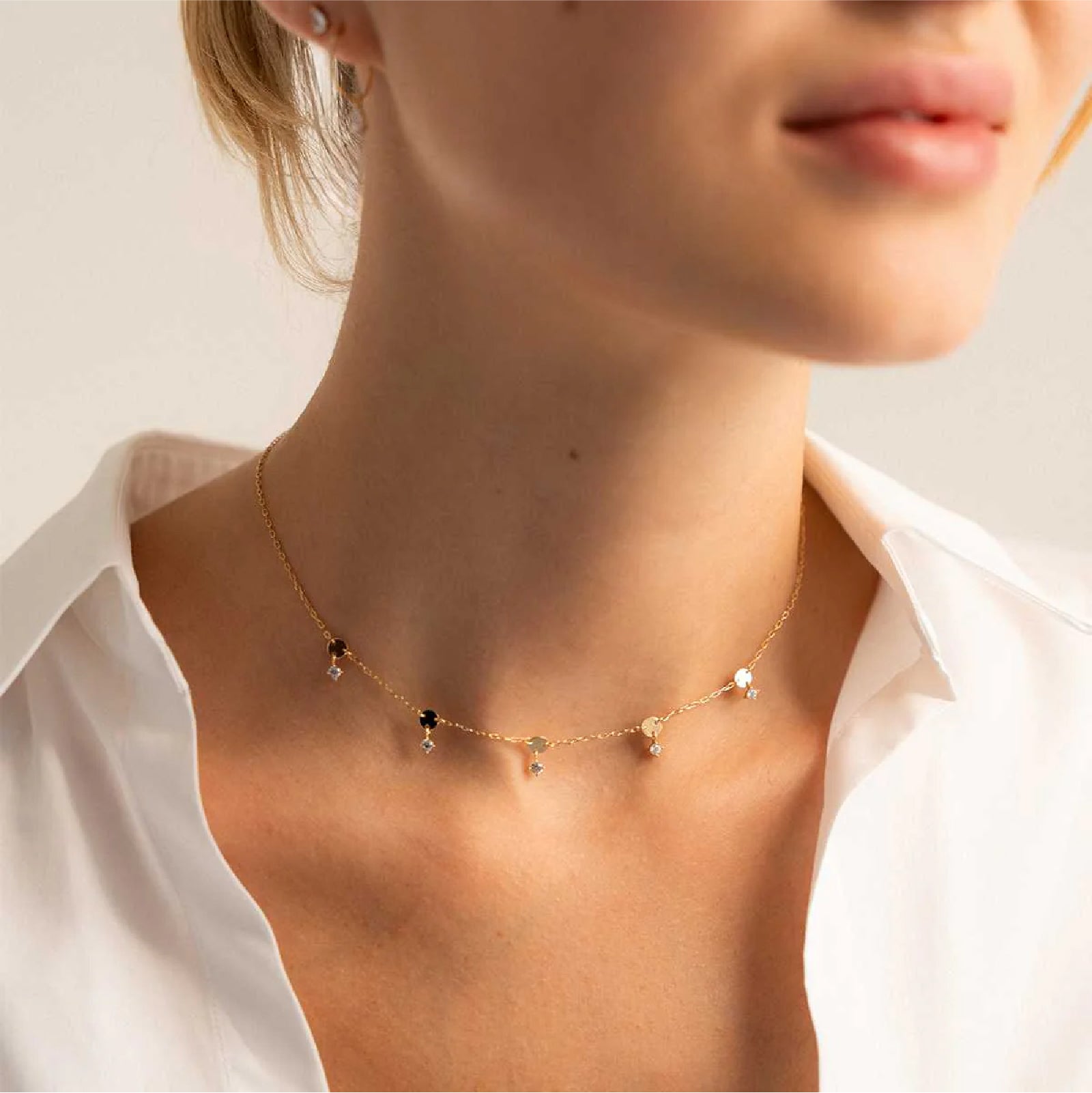 Collana Rue Des Mille in argento 925 e zirconi bianchi R.GRZ020M3AU