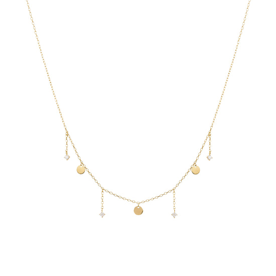 Collana donna Rue Des Mille argento con cerchietti e zirconi MISURA UNICA