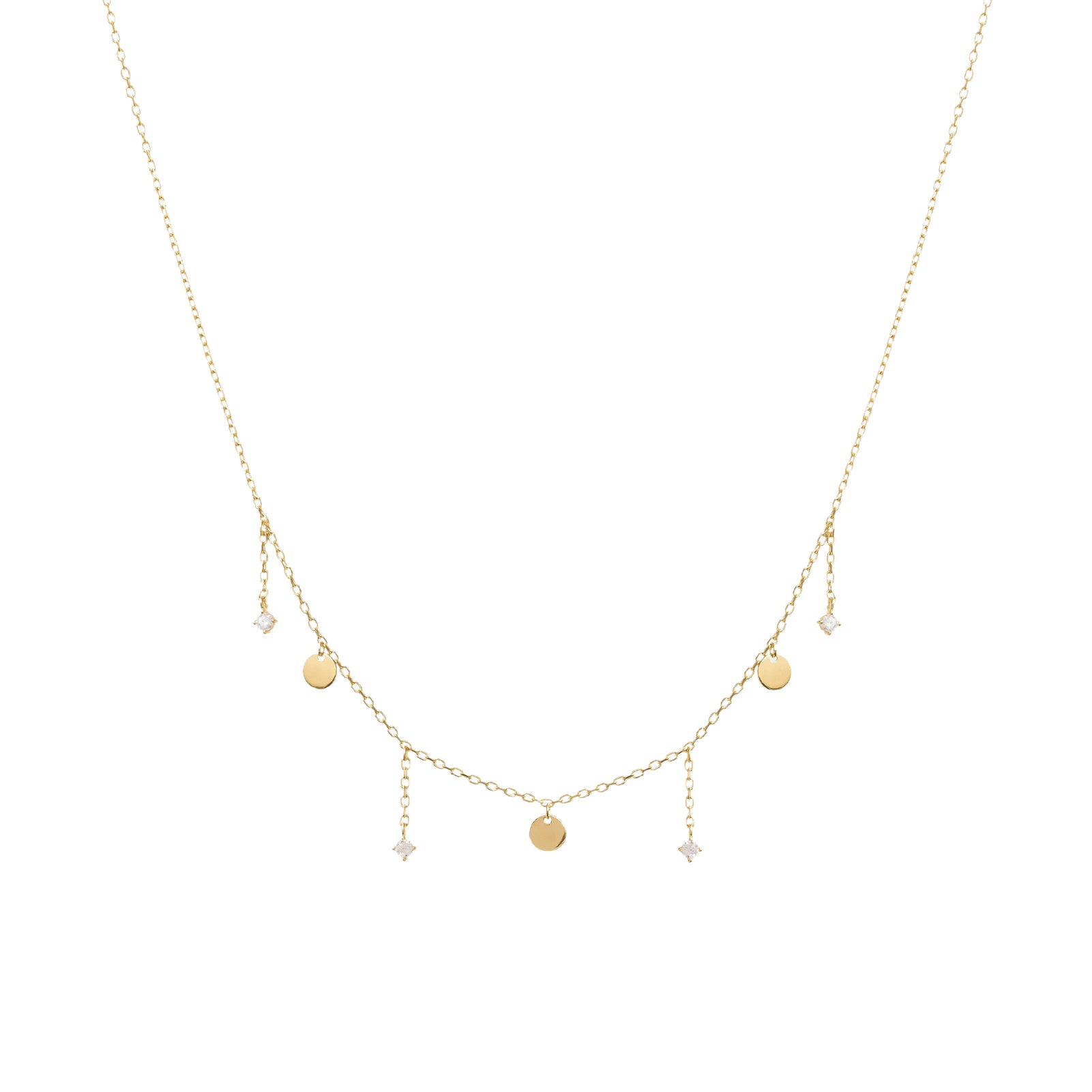 Collana donna Rue Des Mille argento con cerchietti e zirconi MISURA UNICA