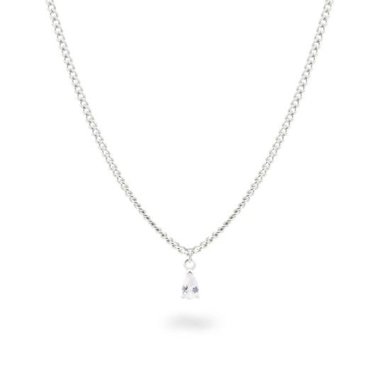 Collana pendente Rue Des Mille argento 925 rodiato e zircone R.GRZ026M3RH