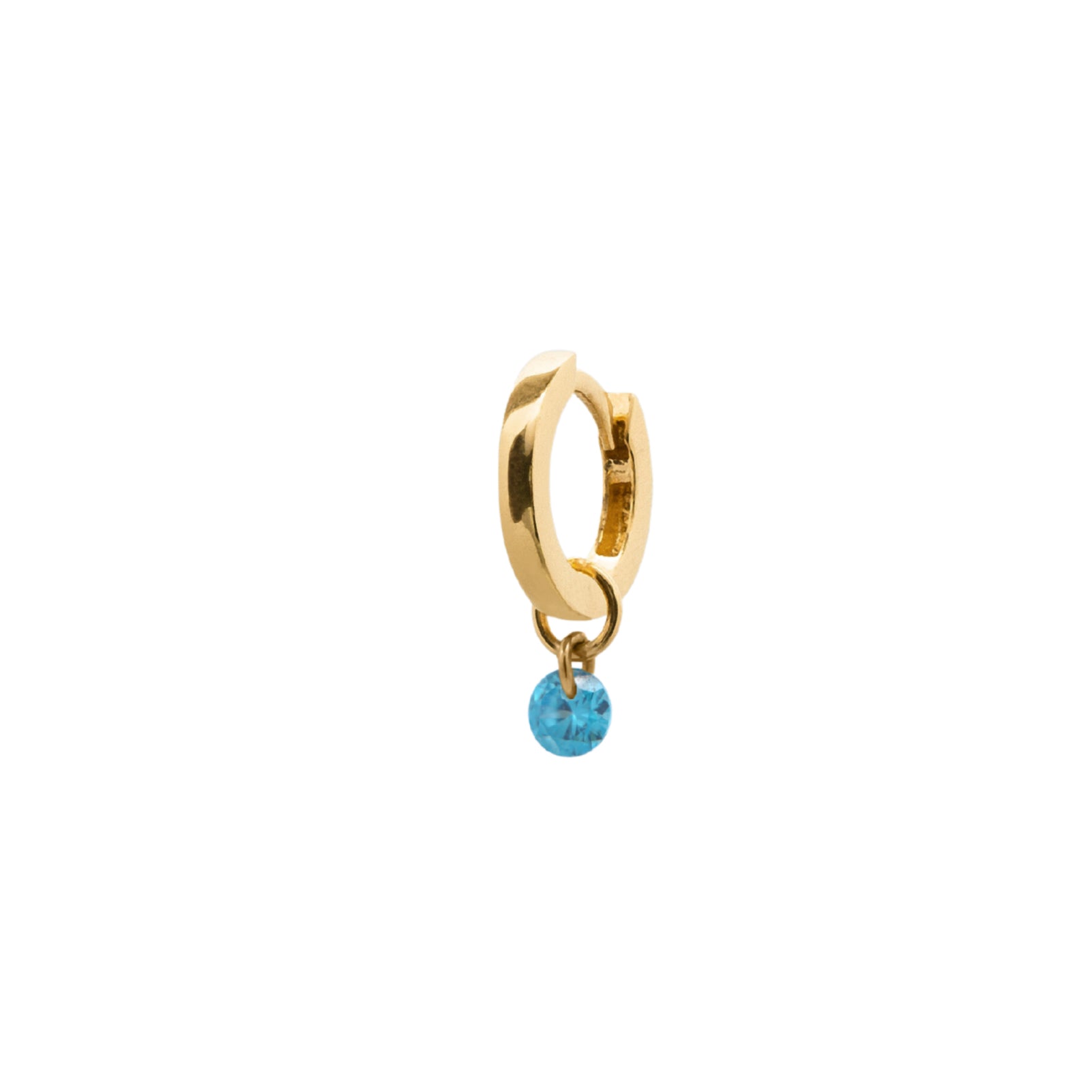Mono orecchino Rue Des Mille argento con zircone turchese