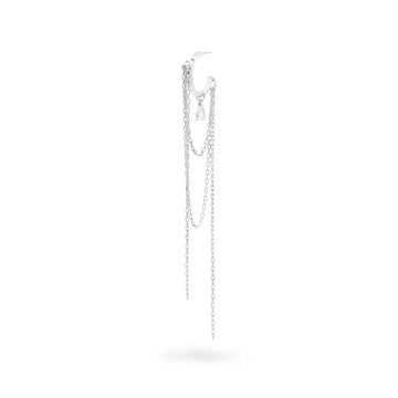 Mono orecchino Rue Des Mille in argento 925 rodiato R.ORZ026M2RH