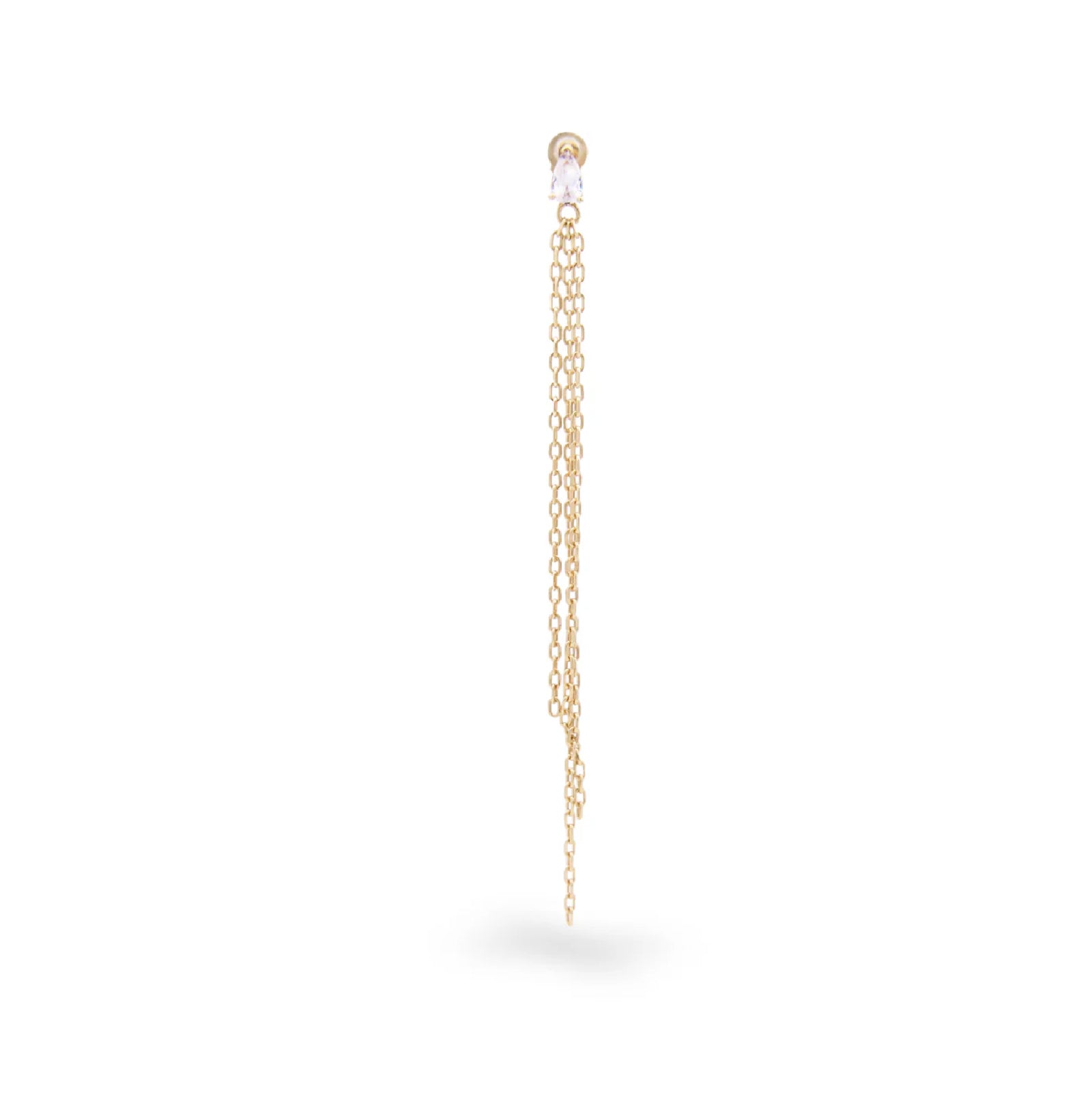 Mono orecchino Rue Des Mille in argento 925 con galvanica oro R.ORZ026M4AU