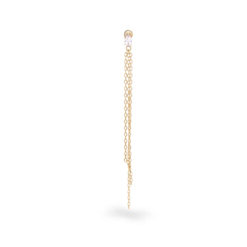 Mono orecchino Rue Des Mille in argento 925 con galvanica oro R.ORZ026M4AU