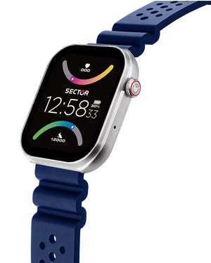 Orologio smartwatch unisex Sector S 03 con cassa 49,00 x 41,33 mm e cinturino in plastica blu con chiamata in altoparlante R3251295002