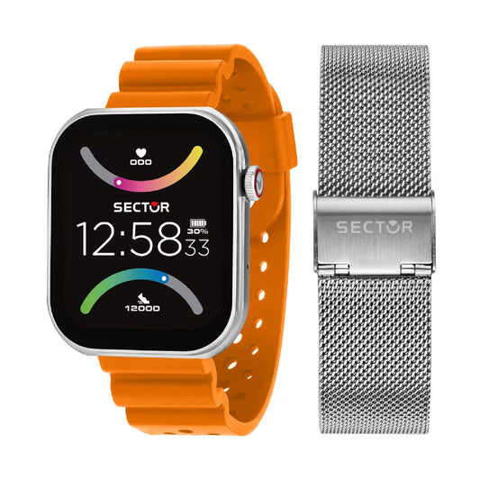 Orologio smartwatch unisex Sector S 03 plastica arancione cassa 49x41,33mm R3251295003-1
