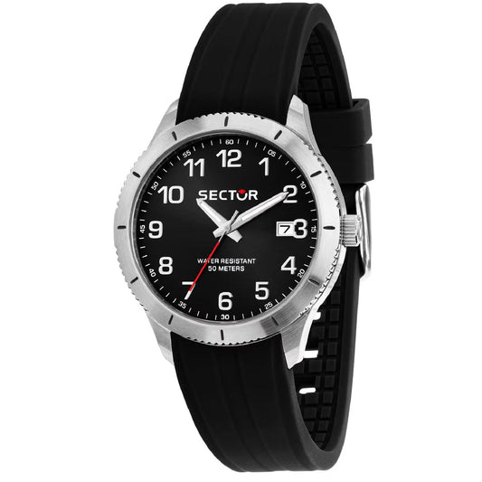 Orologio uomo Sector 270 in acciaio e plastica nera 37mm R3251578014-1