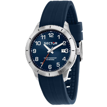 Orologio uomo Sector 270 in acciaio e plastica blu 37mm R3251578015-1
