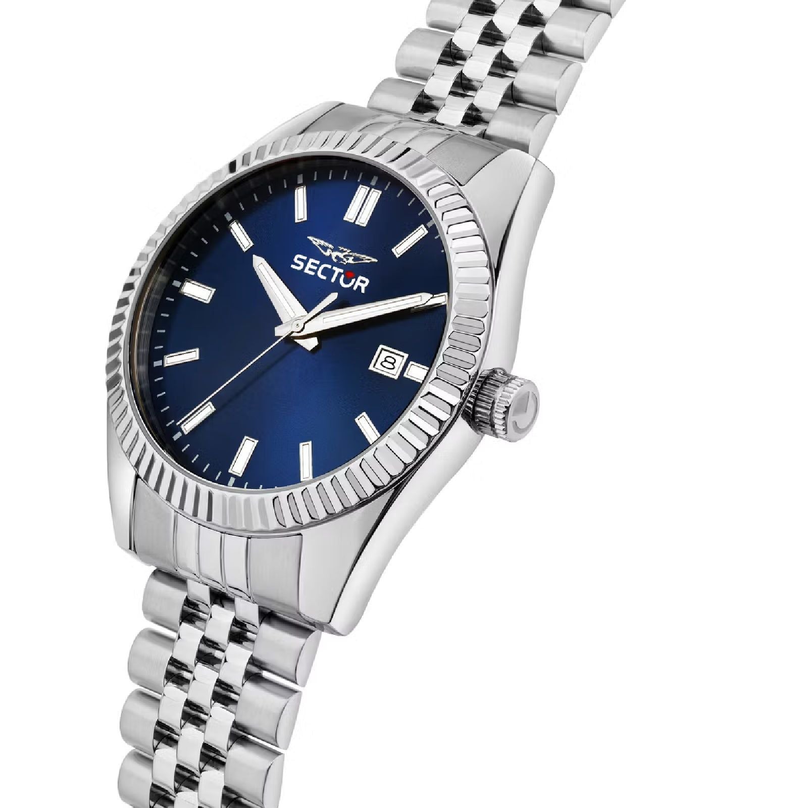 Orologio solo tempo uomo Sector 240 acciaio e blu maglie piccole 41 mm R3253240013-4