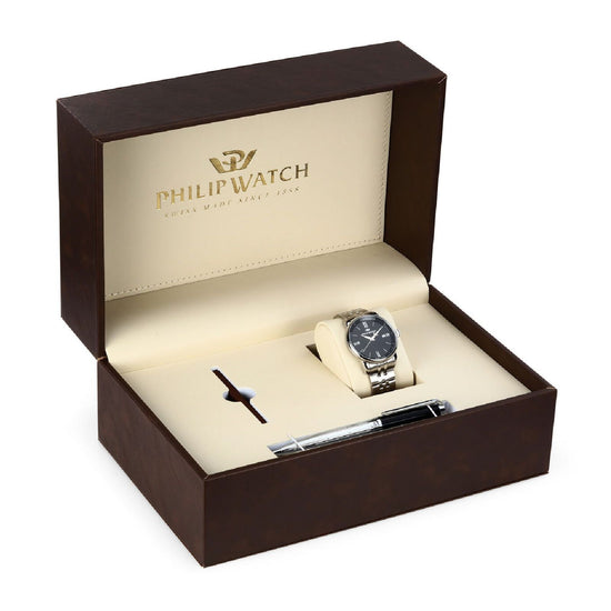 Cofanetto Orologio solo tempo e penna uomo Philip Watch Anniversary R8253150043-5