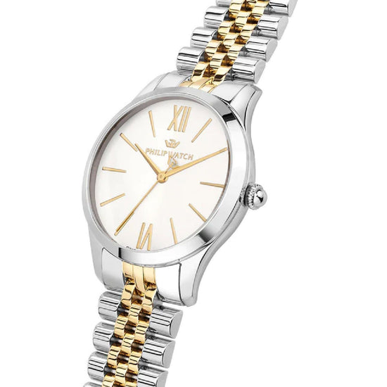 Orologio solo tempo donna Philip Watch Grace Classic in acciaio quadrante bianco 32mm R8253208522-4