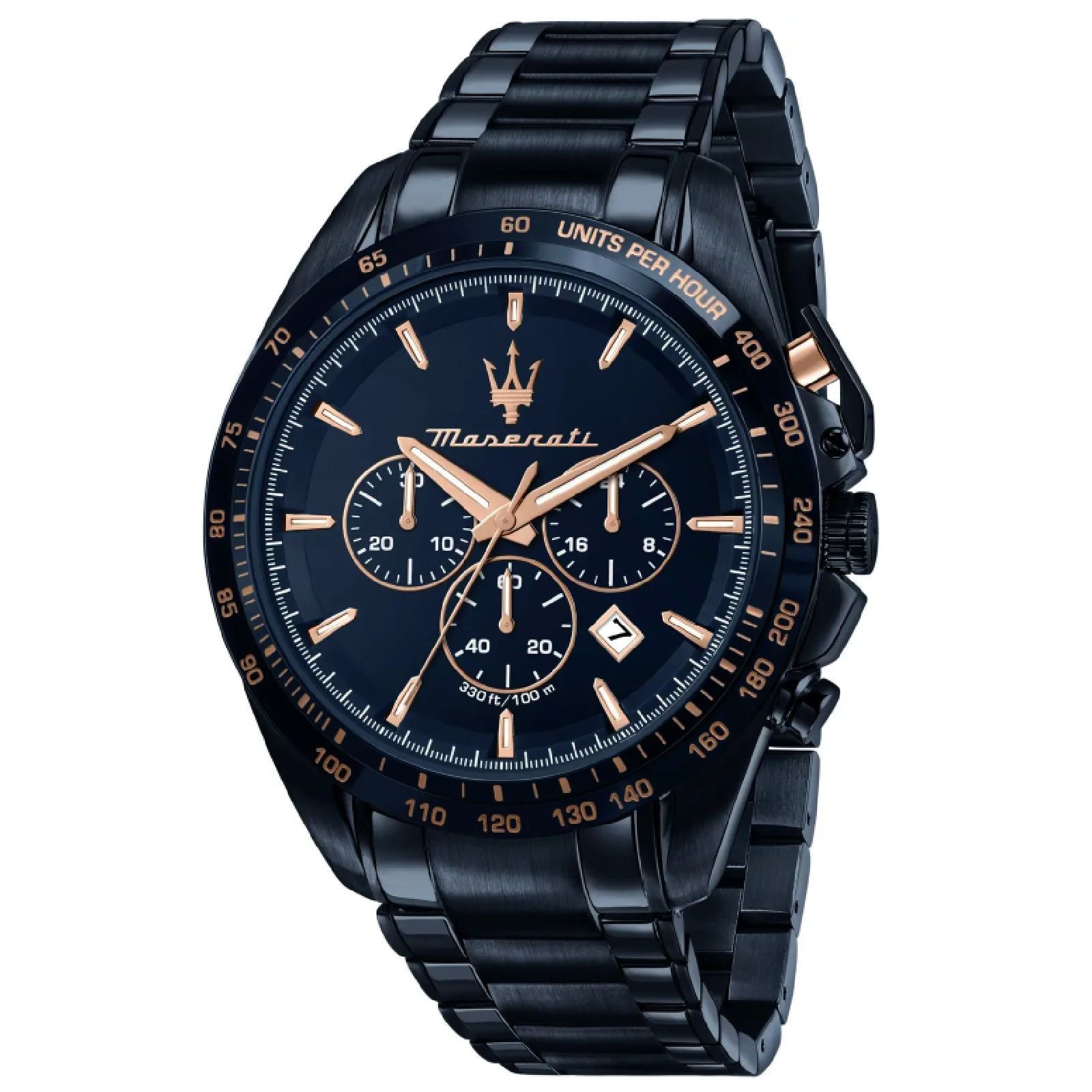 Orologio crono uomo Maserati Traguardo Blue Edition acciaio blu 45m R8873612054-1