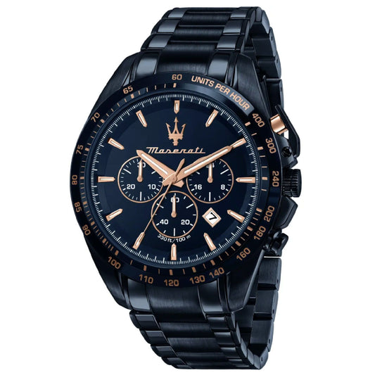 Orologio crono uomo Maserati Traguardo Blue Edition acciaio blu 45m R8873612054-1