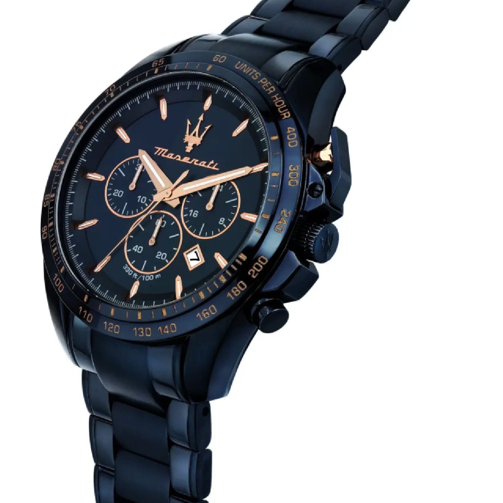 Orologio crono uomo Maserati Traguardo Blue Edition acciaio blu 45m R8873612054-4