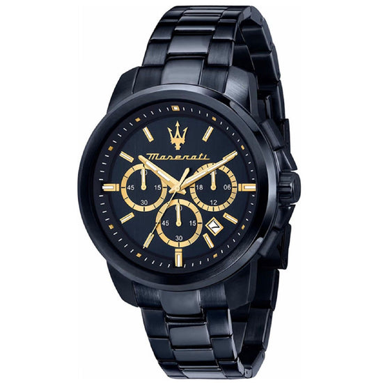 Orologio crono uomo Maserati Successo Blue Edition acciaio blu 44m R8873621040-1