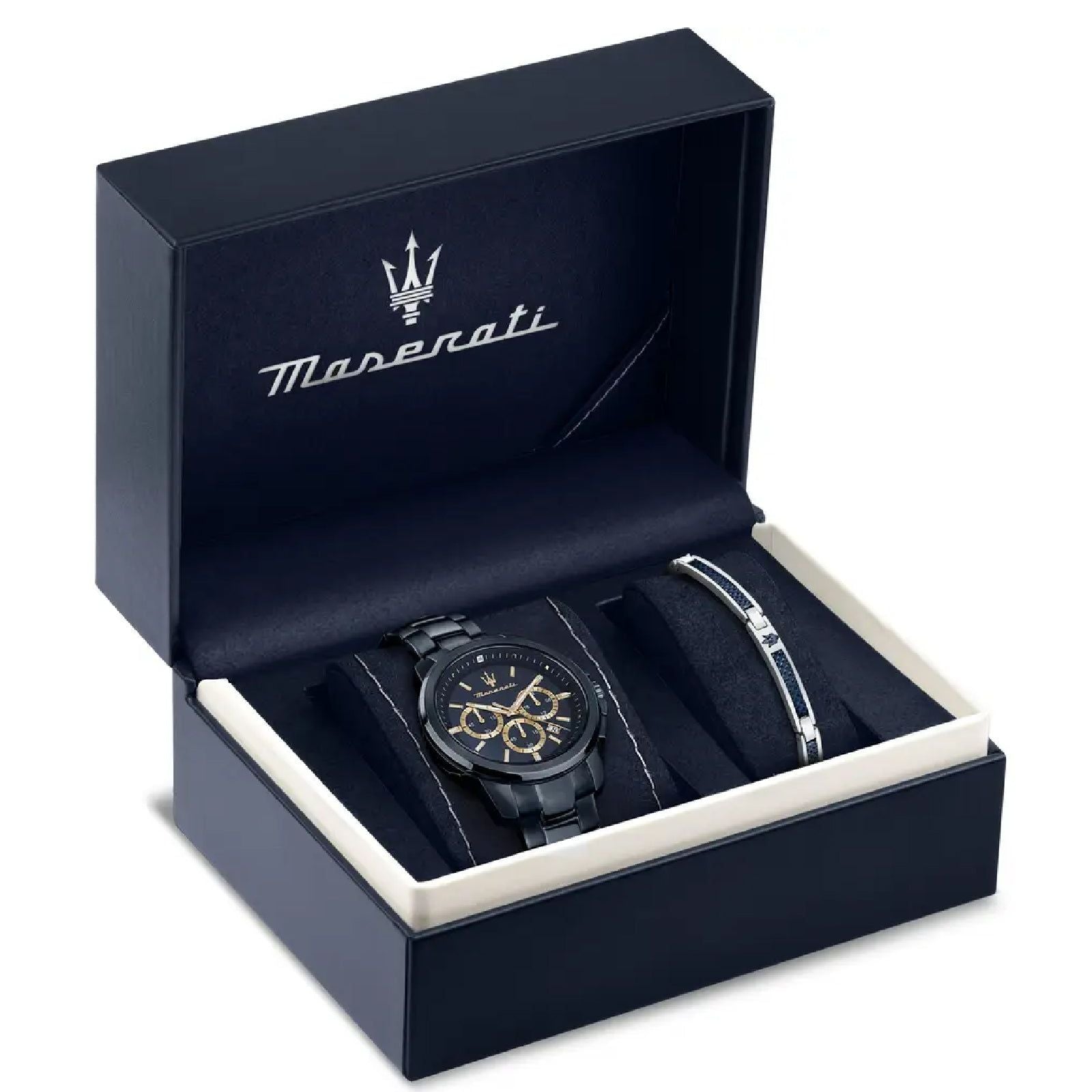 Cofanetto uomo orologio e bracciale Maserati Attrazione acciaio 43mm R8873621042-4