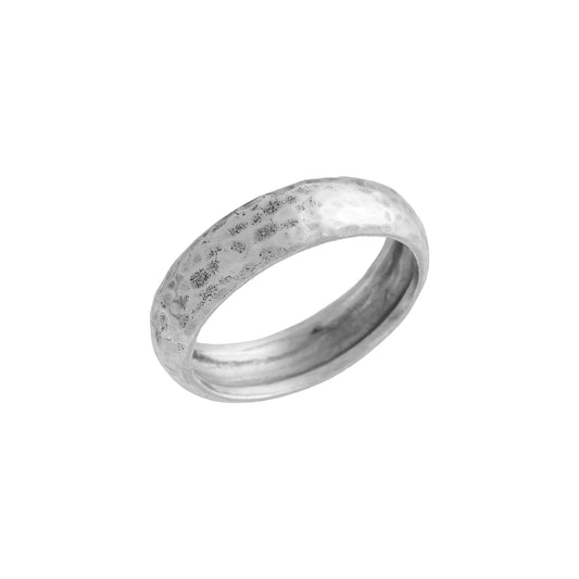 Anello a fascia da uomo Giovanni Raspini in argento martellato