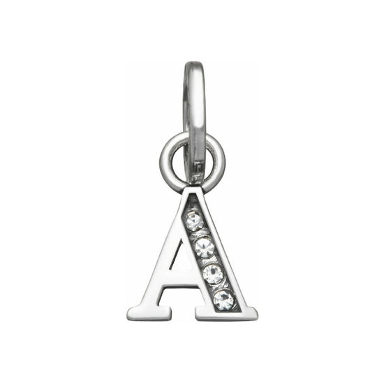Charm Giovanni Raspini Mini argento con lettera A e zirconi MISURA UNICA