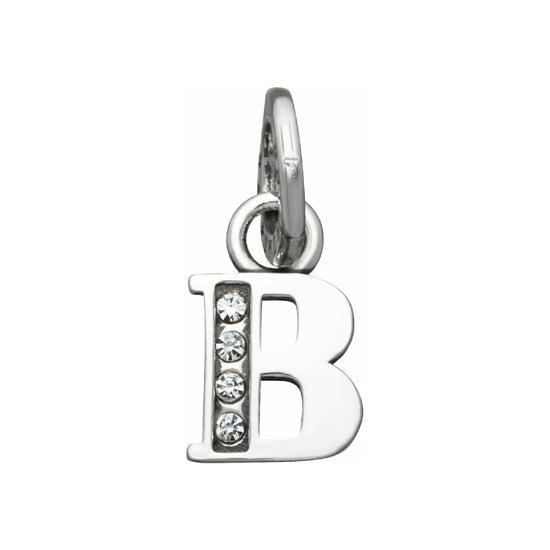 Charm Giovanni Raspini Mini argento con lettera B e zirconi MISURA UNICA