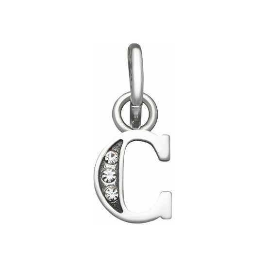 Charm Giovanni Raspini Mini argento con lettera C e zirconi MISURA UNICA