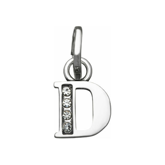 Charm Giovanni Raspini Mini argento con lettera D e zirconi MISURA UNICA