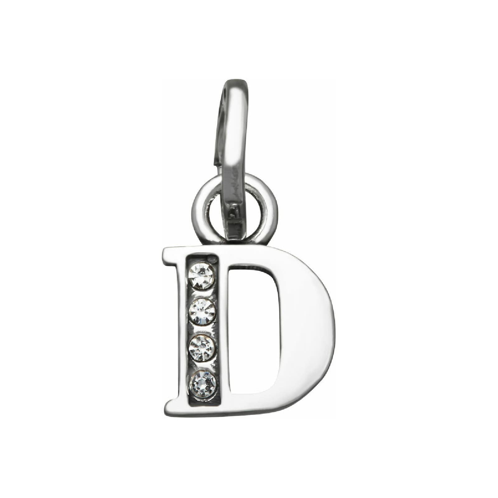 Charm Giovanni Raspini Mini argento con lettera D e zirconi MISURA UNICA