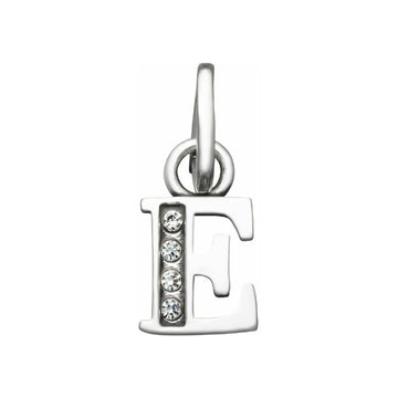 Charm Giovanni Raspini Mini argento con lettera E e zirconi MISURA UNICA