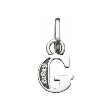 Charm Giovanni Raspini Mini argento con lettera G e zirconi MISURA UNICA