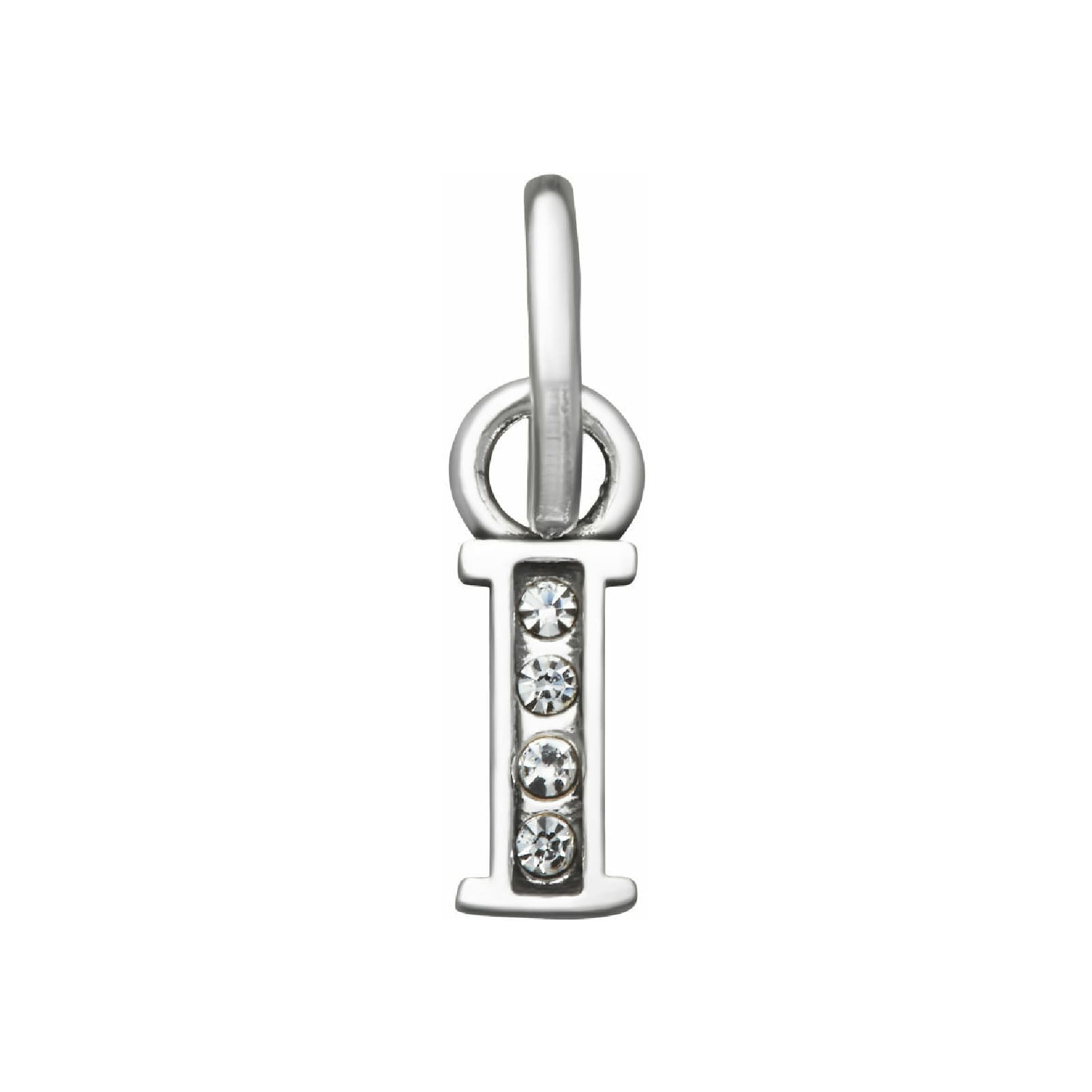 Charm Giovanni Raspini Mini argento con lettera I e zirconi MISURA UNICA
