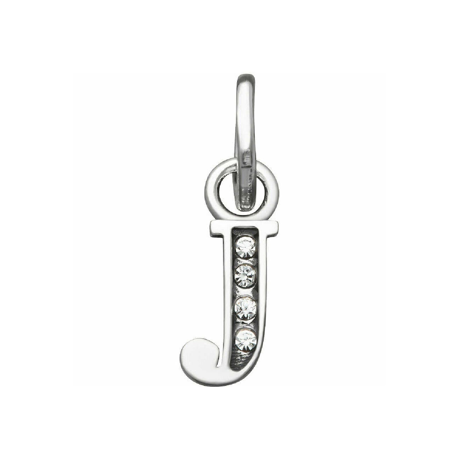 Charm Giovanni Raspini Mini argento con lettera J e zirconi MISURA UNICA