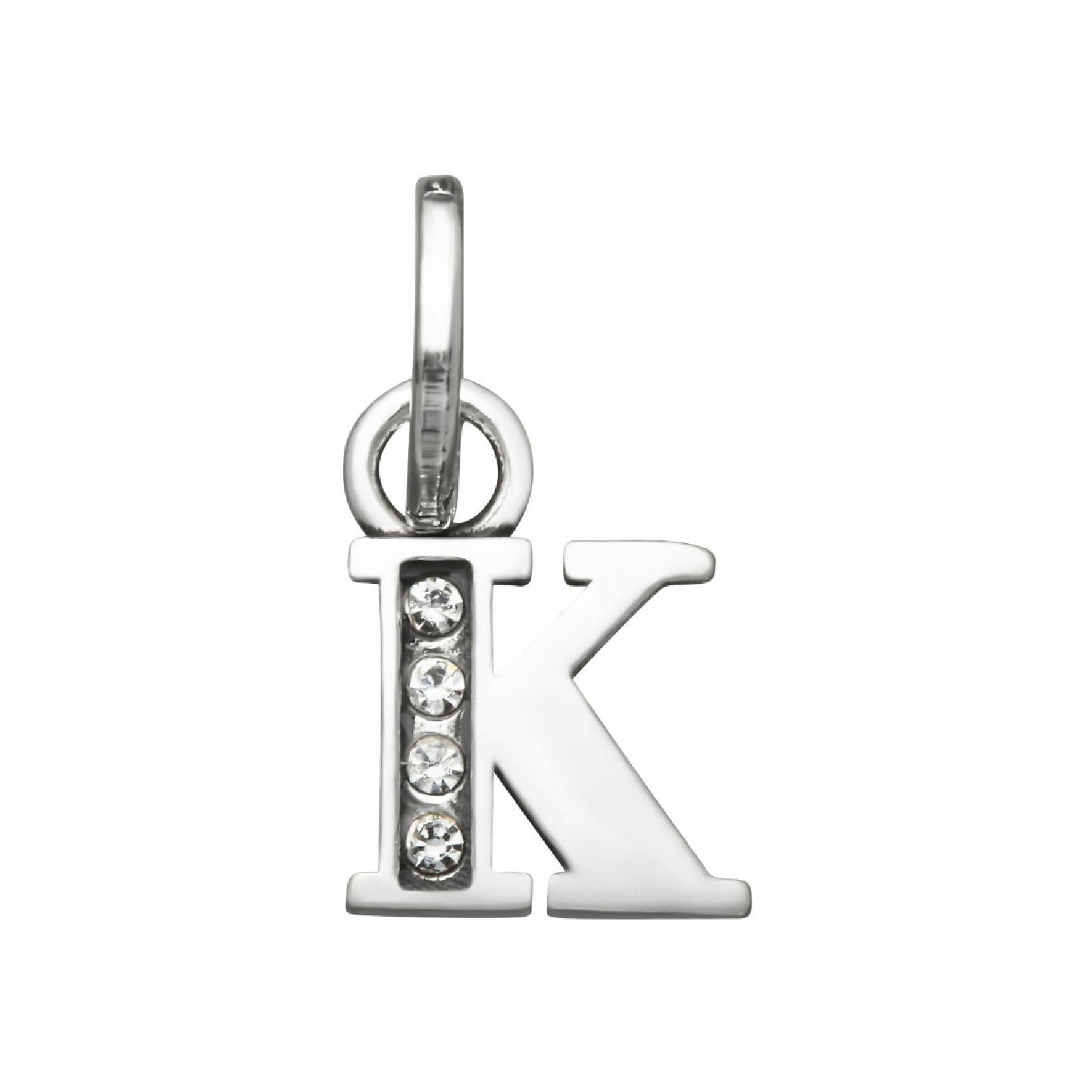 Charm Giovanni Raspini Mini argento con lettera K e zirconi MISURA UNICA