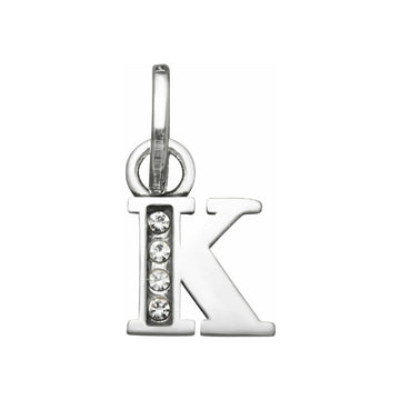 Charm Giovanni Raspini Mini argento con lettera K e zirconi MISURA UNICA