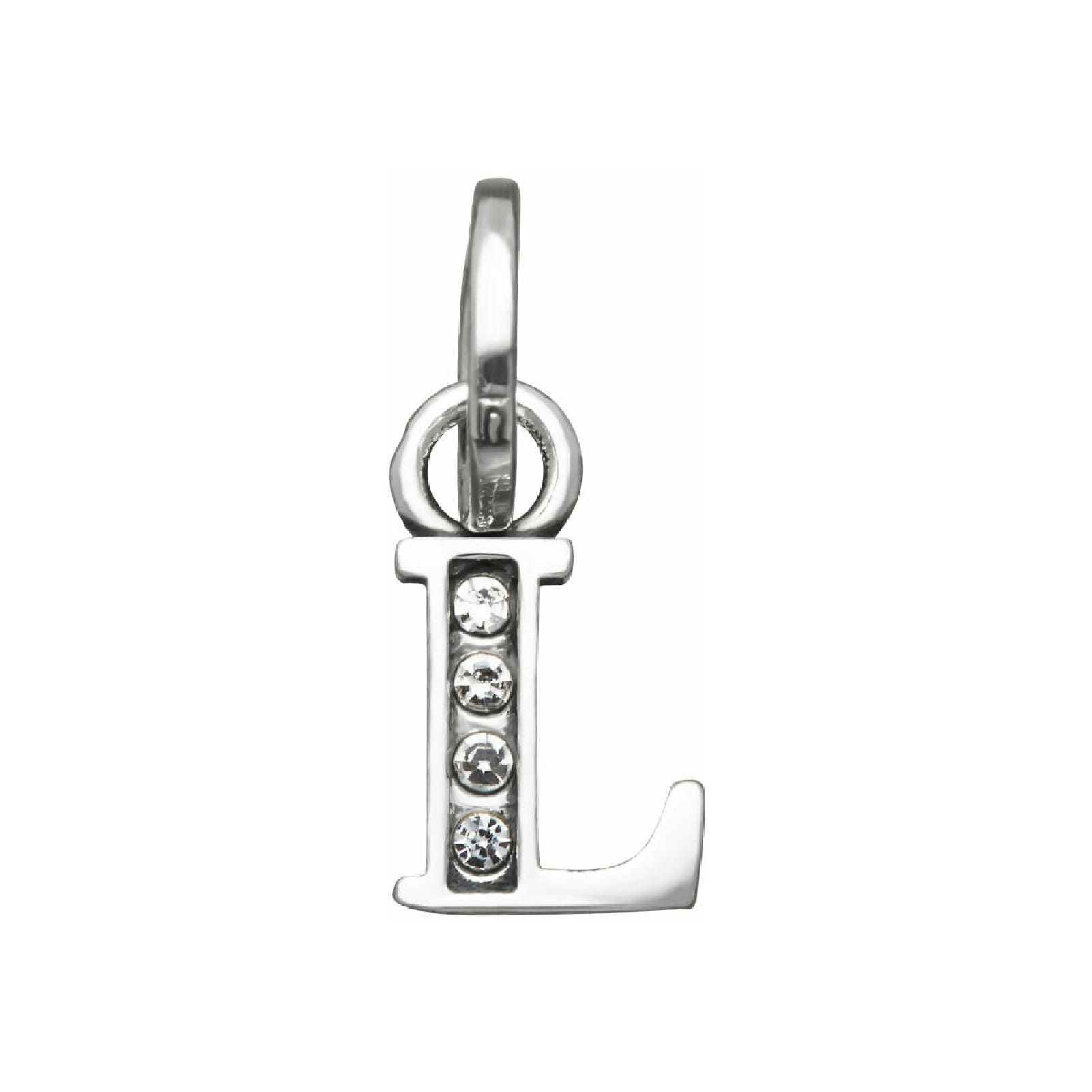 Charm Giovanni Raspini Mini argento con lettera L e zirconi MISURA UNICA