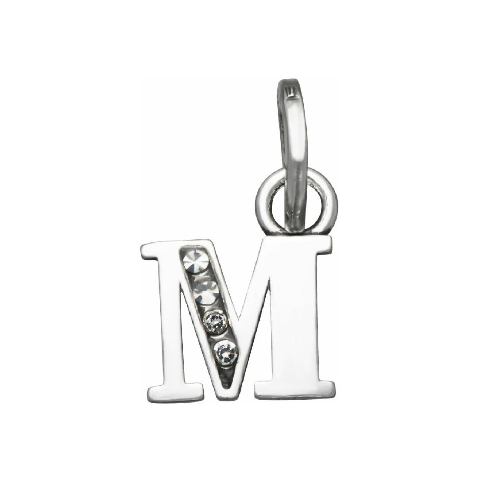 Charm Giovanni Raspini Mini argento con lettera M e zirconi MISURA UNICA