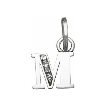 Charm Giovanni Raspini Mini argento con lettera M e zirconi MISURA UNICA