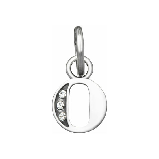 Charm Giovanni Raspini Mini argento con lettera O e zirconi MISURA UNICA