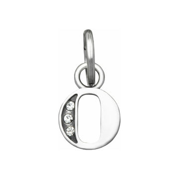 Charm Giovanni Raspini Mini argento con lettera O e zirconi MISURA UNICA