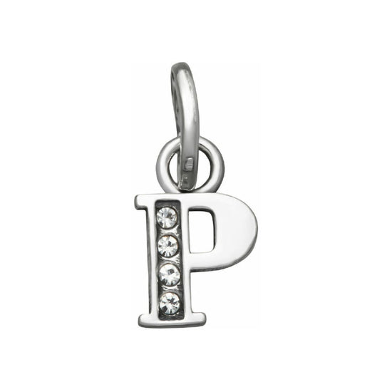 Charm Giovanni Raspini Mini argento con lettera P e zirconi MISURA UNICA